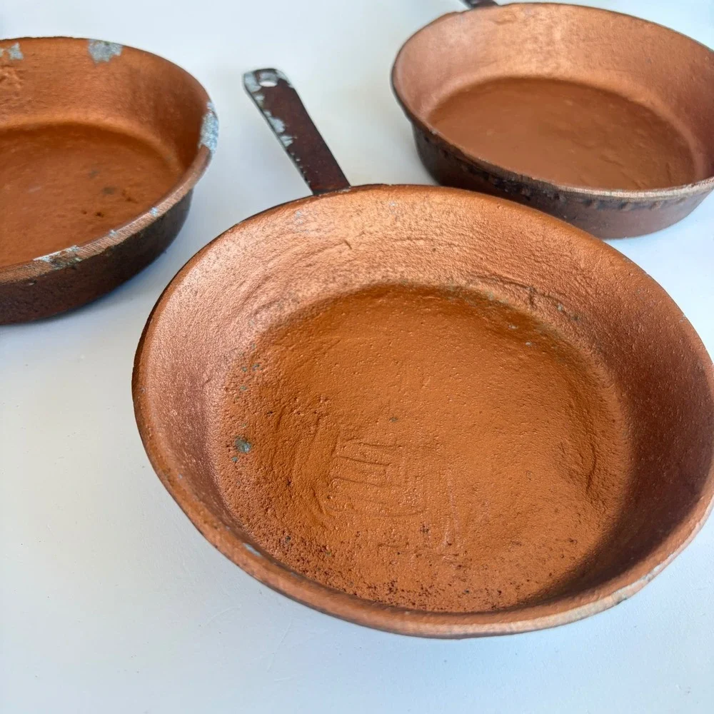 Vintage Set of 3 Fruit Embossed Cast Metal Copper Tone Wall Hanging Molds 9.75in